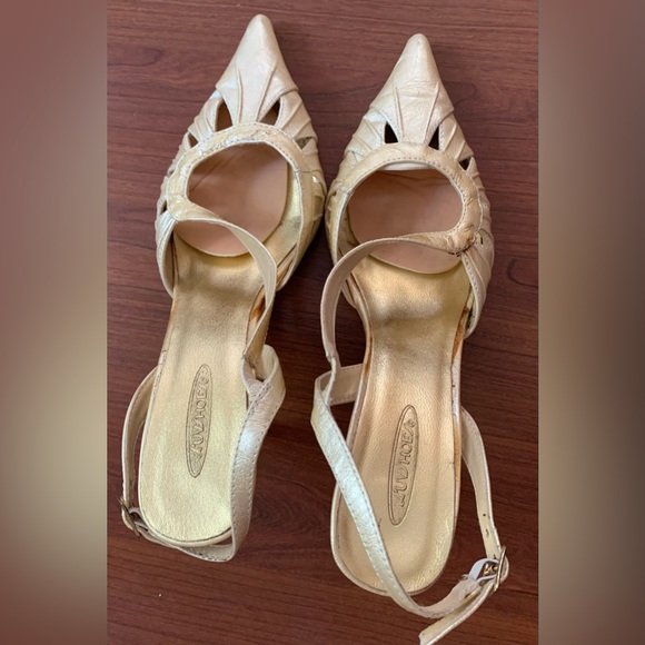 LUVSHOES Women’s Leather Stiletto Heel Beige Size 9 (40) - Picture 3 of 9